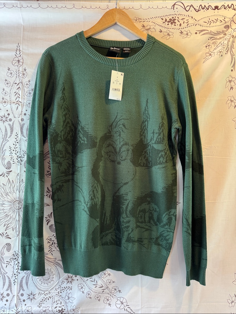 Dr. Seuss Olive Green Branded Pullover Sweatshirt